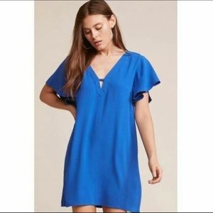 Vivid blue sheath dress